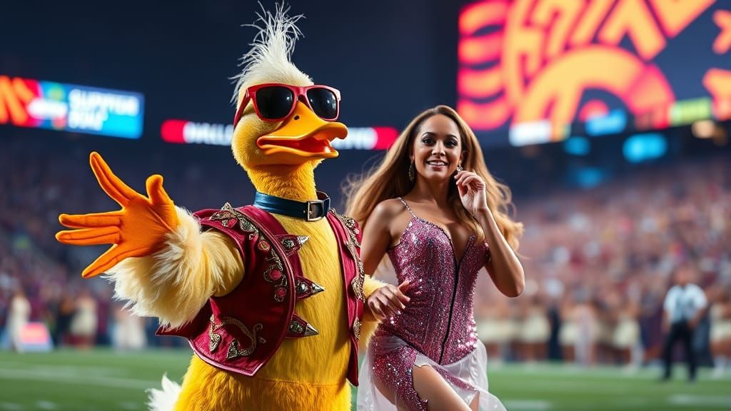 Duck Dances with JLo: Super Bowl Halftime Extravaganza