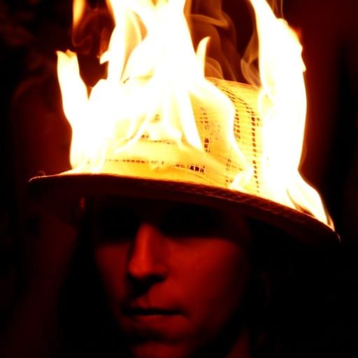 Glowing Hat of Dancing Flames