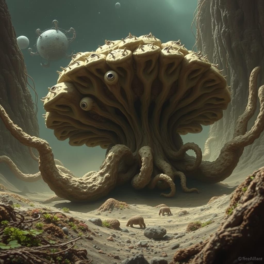 Gigantic Carnivorous Fungus on Alien Planet