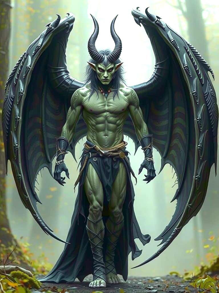 Dark Fantasy Demons in Hyperrealistic Style