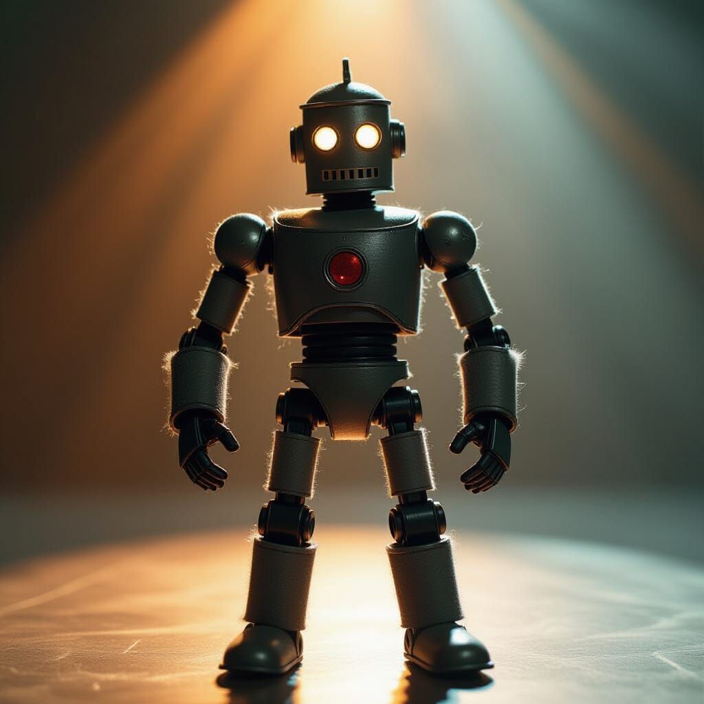 Fuzzy Felt Tinman in Cinematic Style