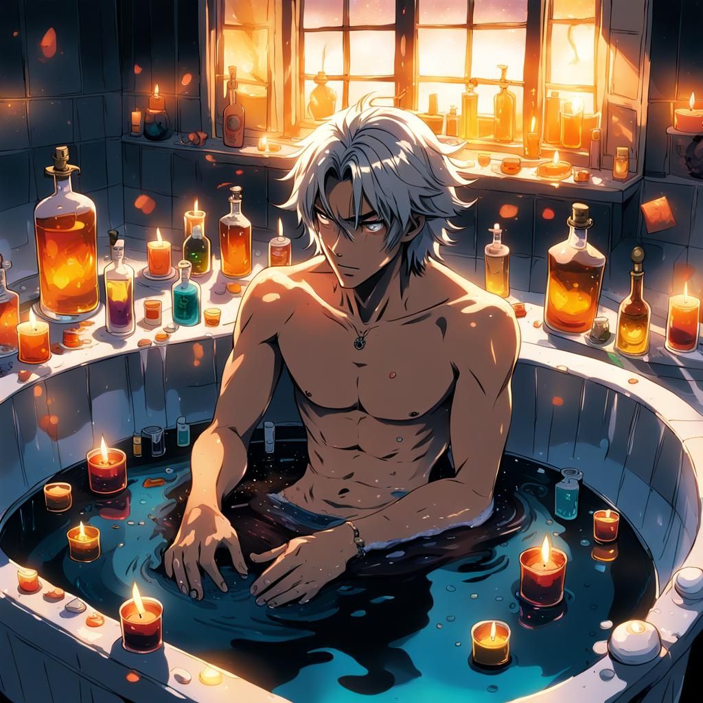 Howl's Molten Silver Bath: Anime Style