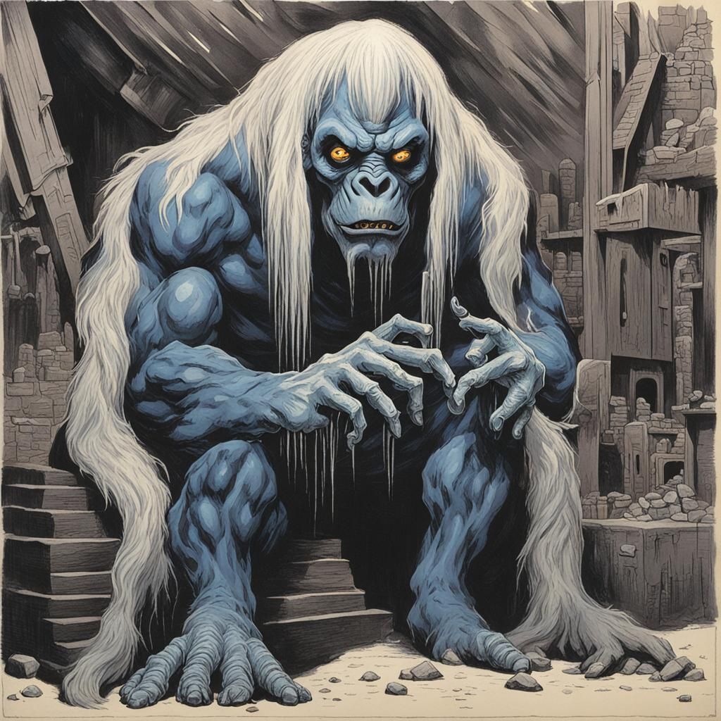 AI Generated Image of a Morlock