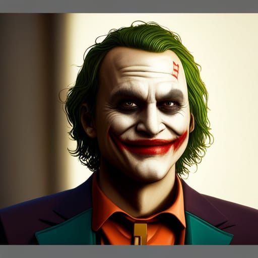 Joker and Jesus Christ Photorealistic Matte Painting