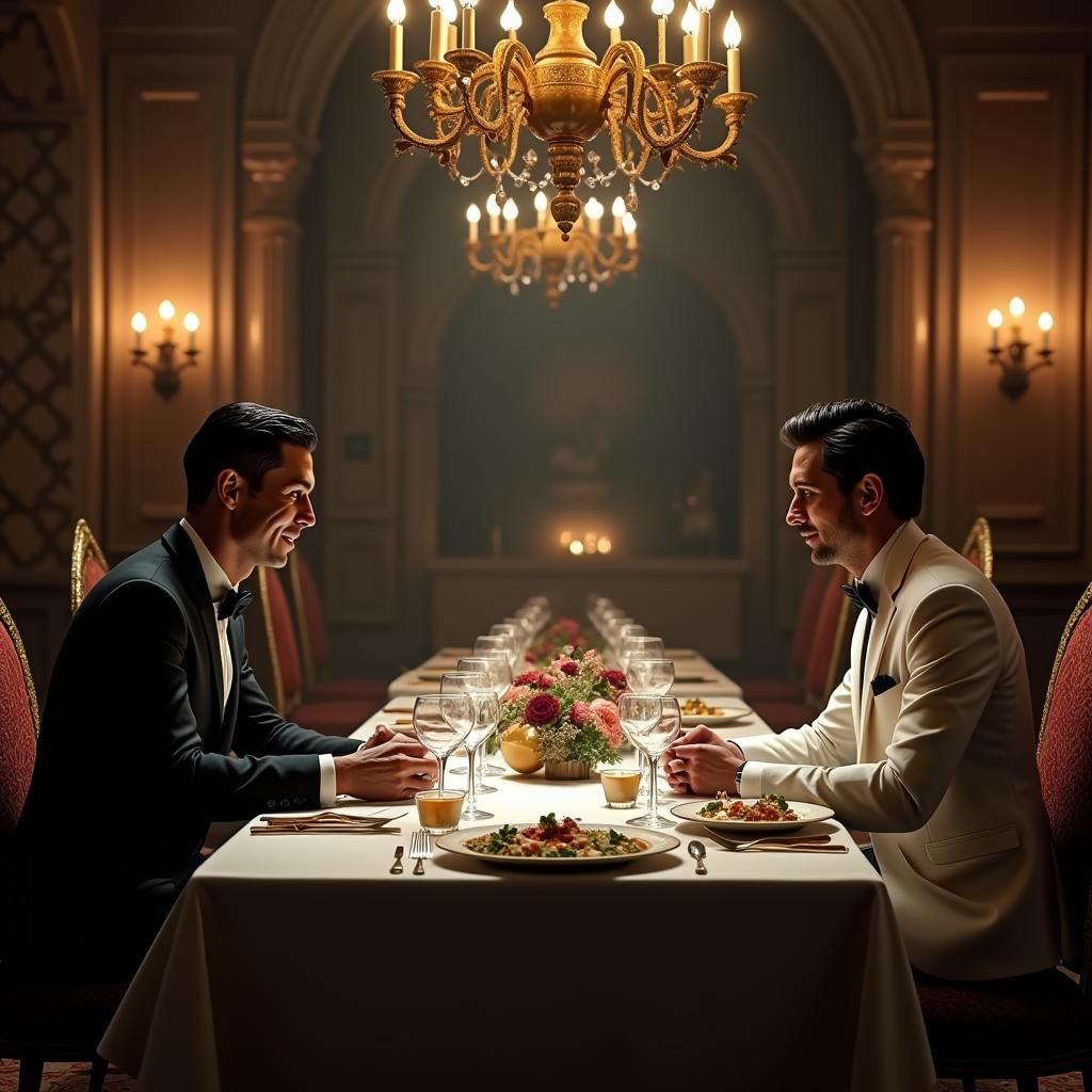 Ronaldo and Messi Dinner in Gothic Restaurant