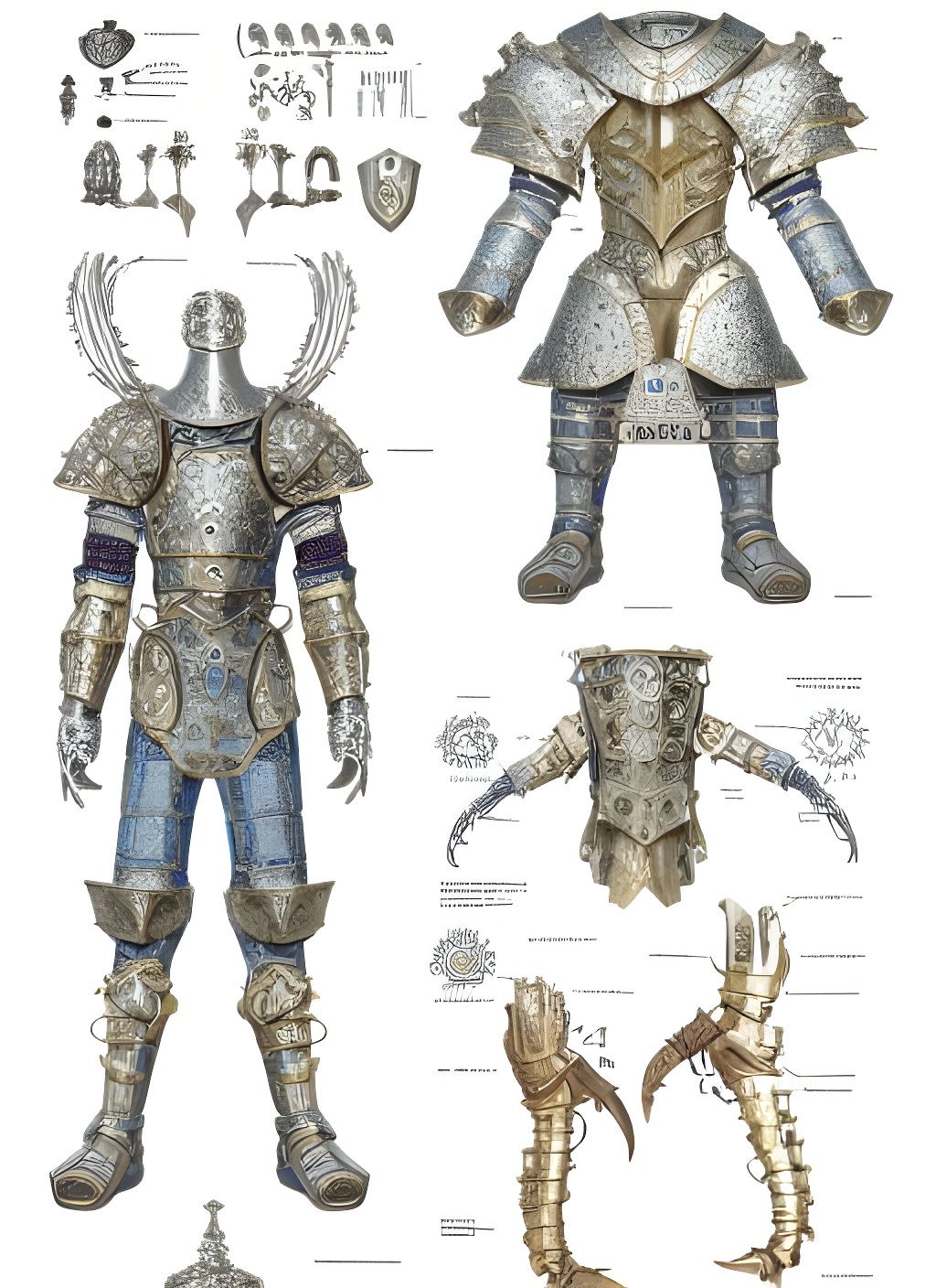 Clockwork Medieval Armor Blueprint in 8K