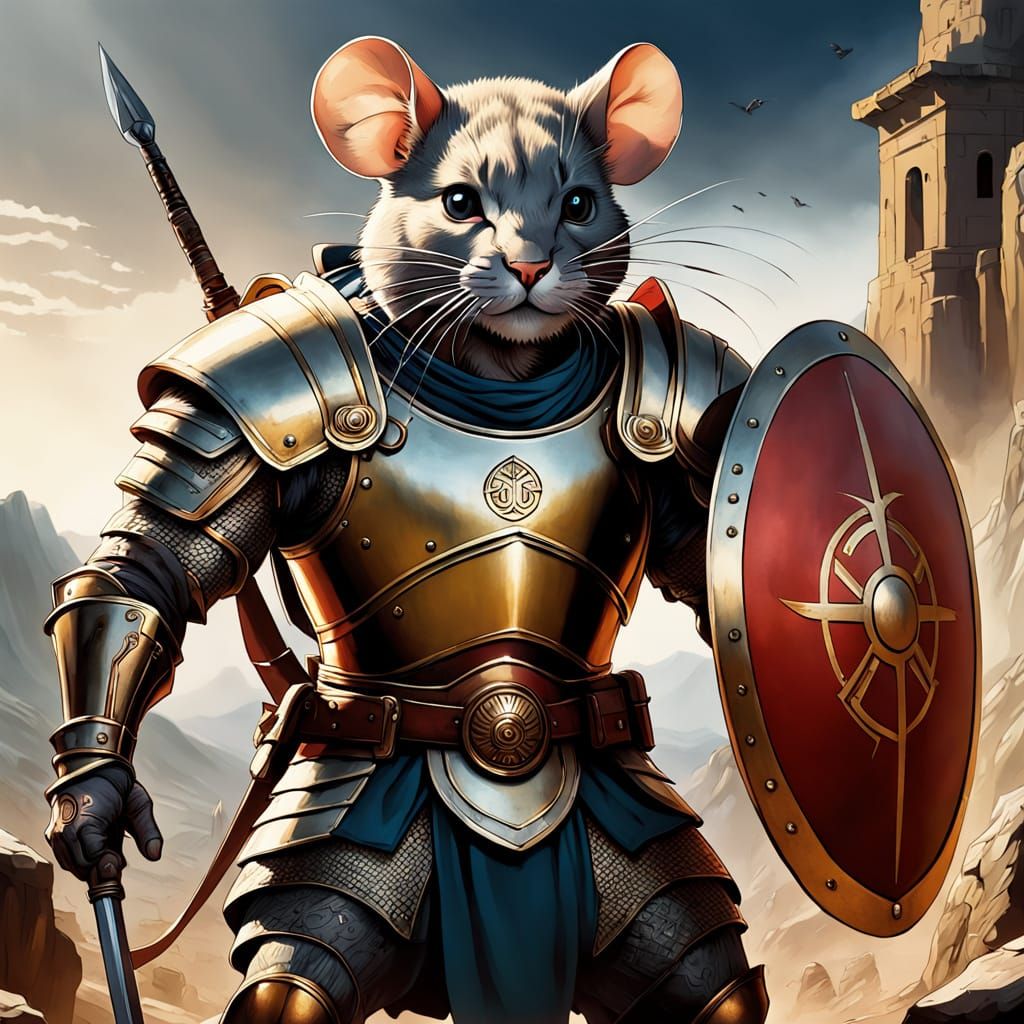 Fantasy Warrior in Ancient Greek Hoplite Armor