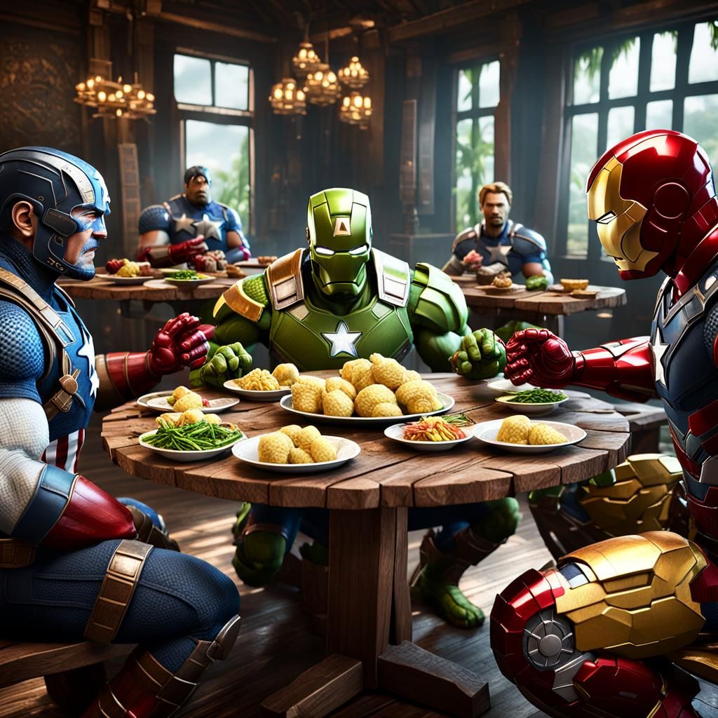 Superheroes Celebrate Muslim Holiday in 3D Render