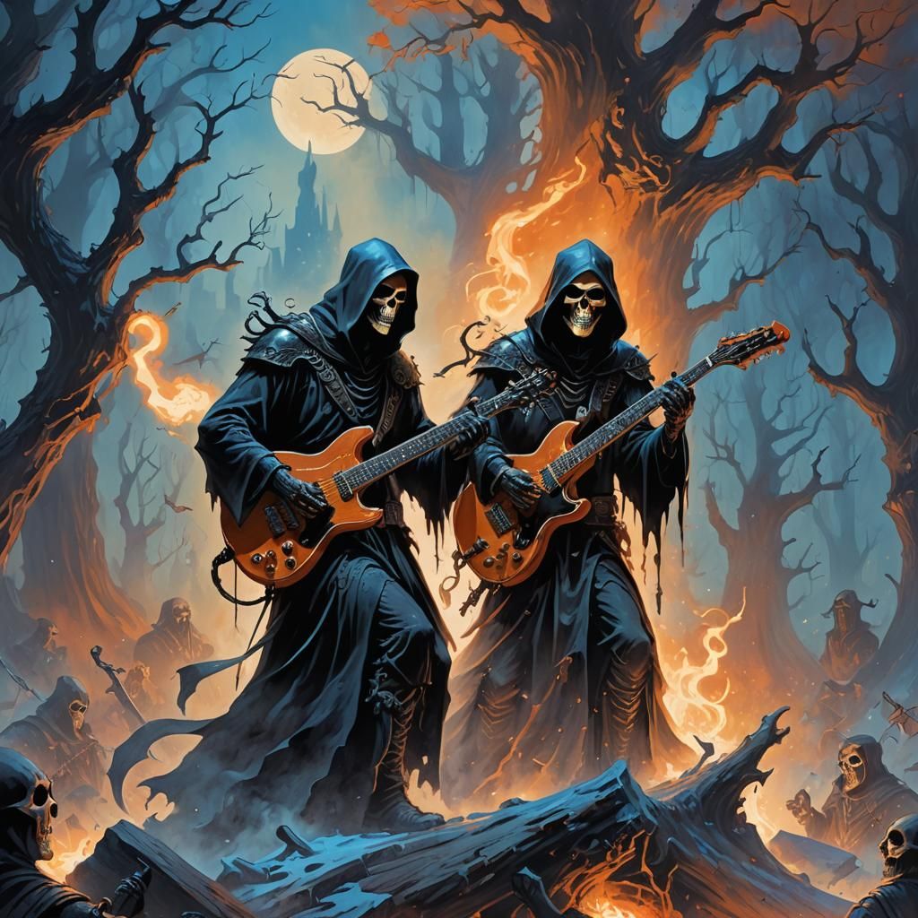 Grim Reaper Guitar Solo: Fantasy Concept Art