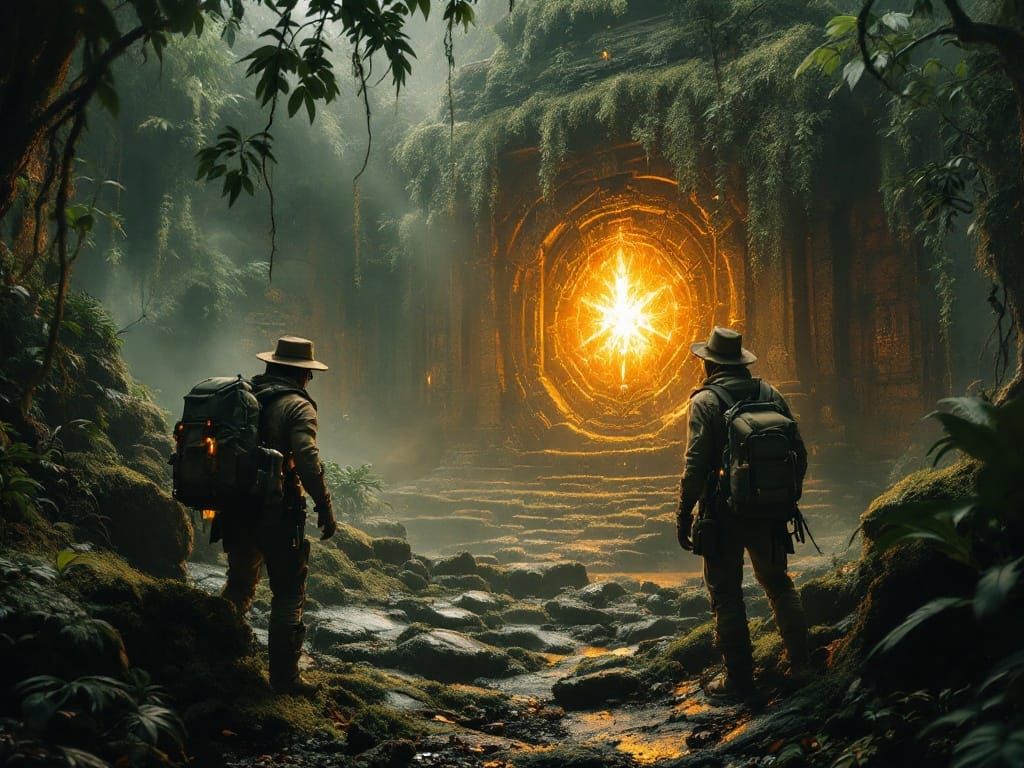 Discovering a glowing ancient relic