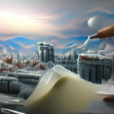 Frozen Milk in Detailed Matte Painting