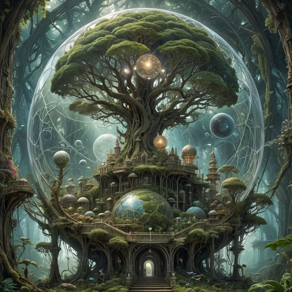 Ethereal Biosphere: A Hyperdetailed AI Interpretation