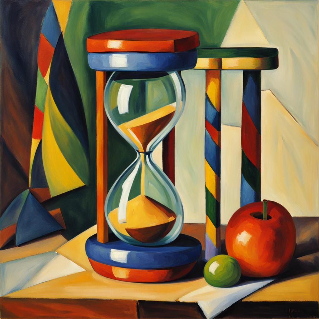 Hourglass in Post-Impressionist Style