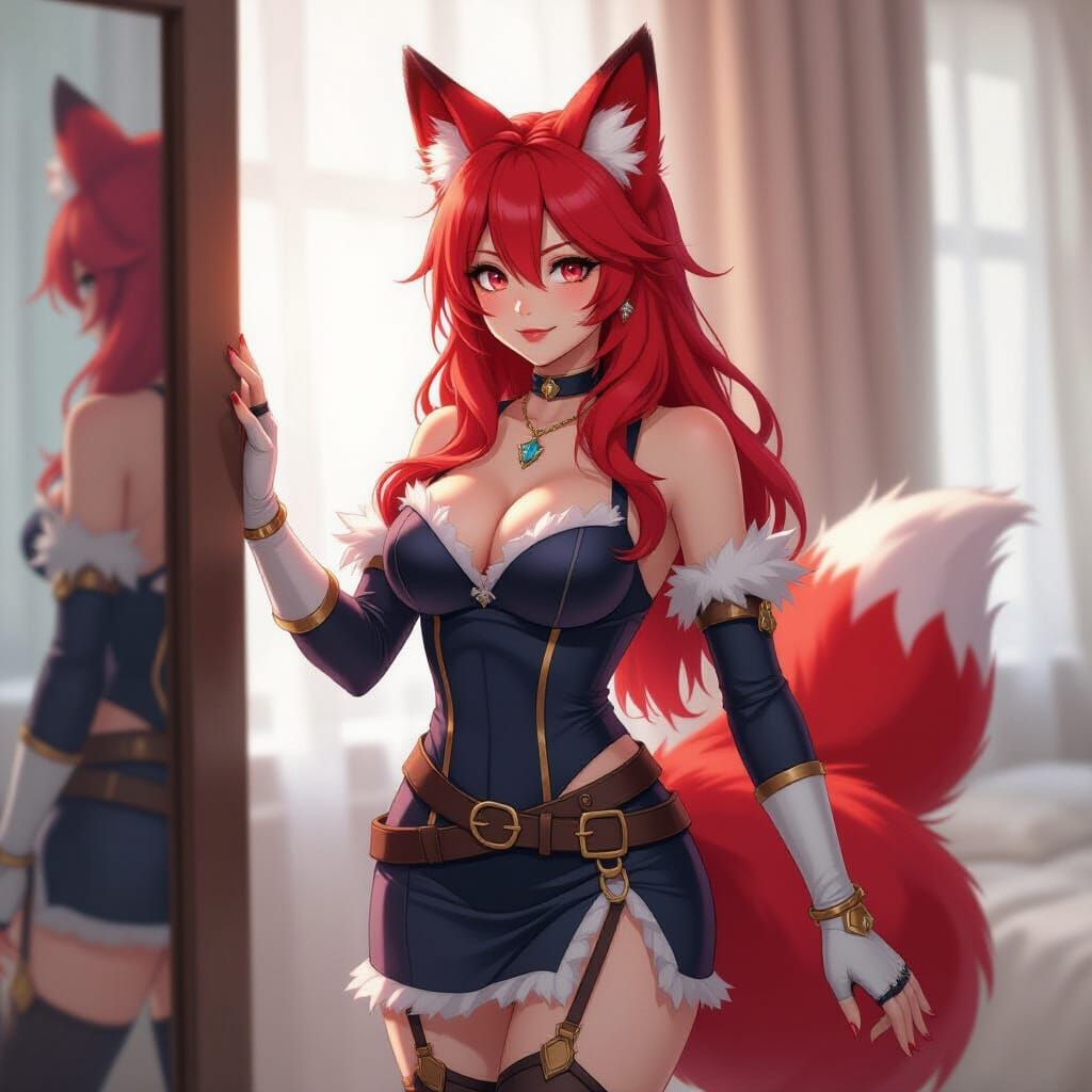 A foxgirl adventurer