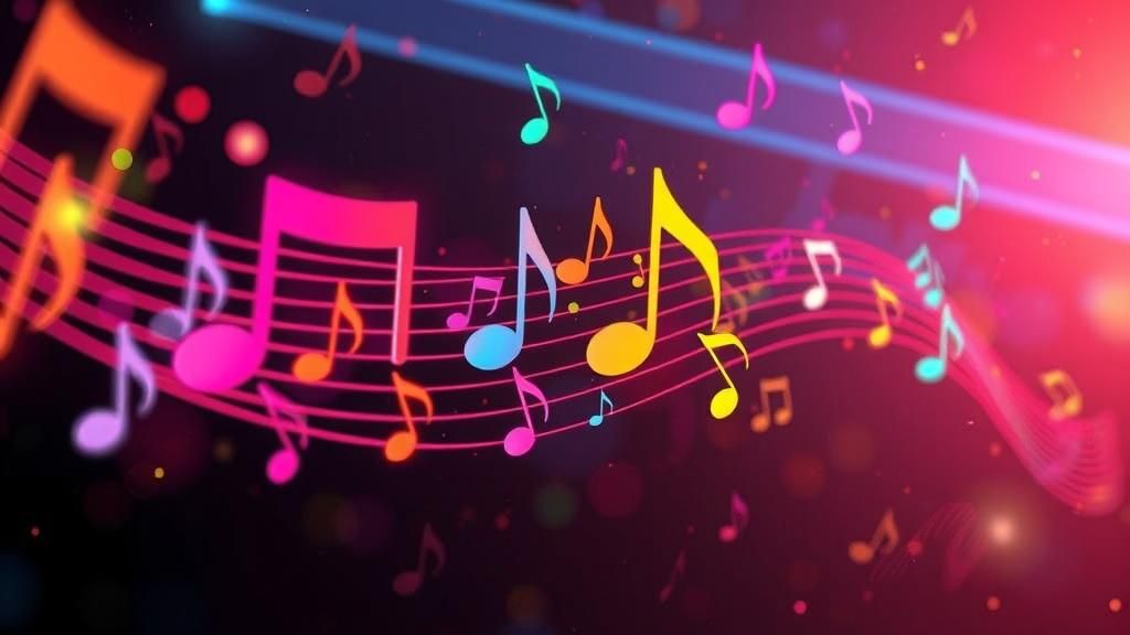 Swirling Music Notes in Space with Laser Threads