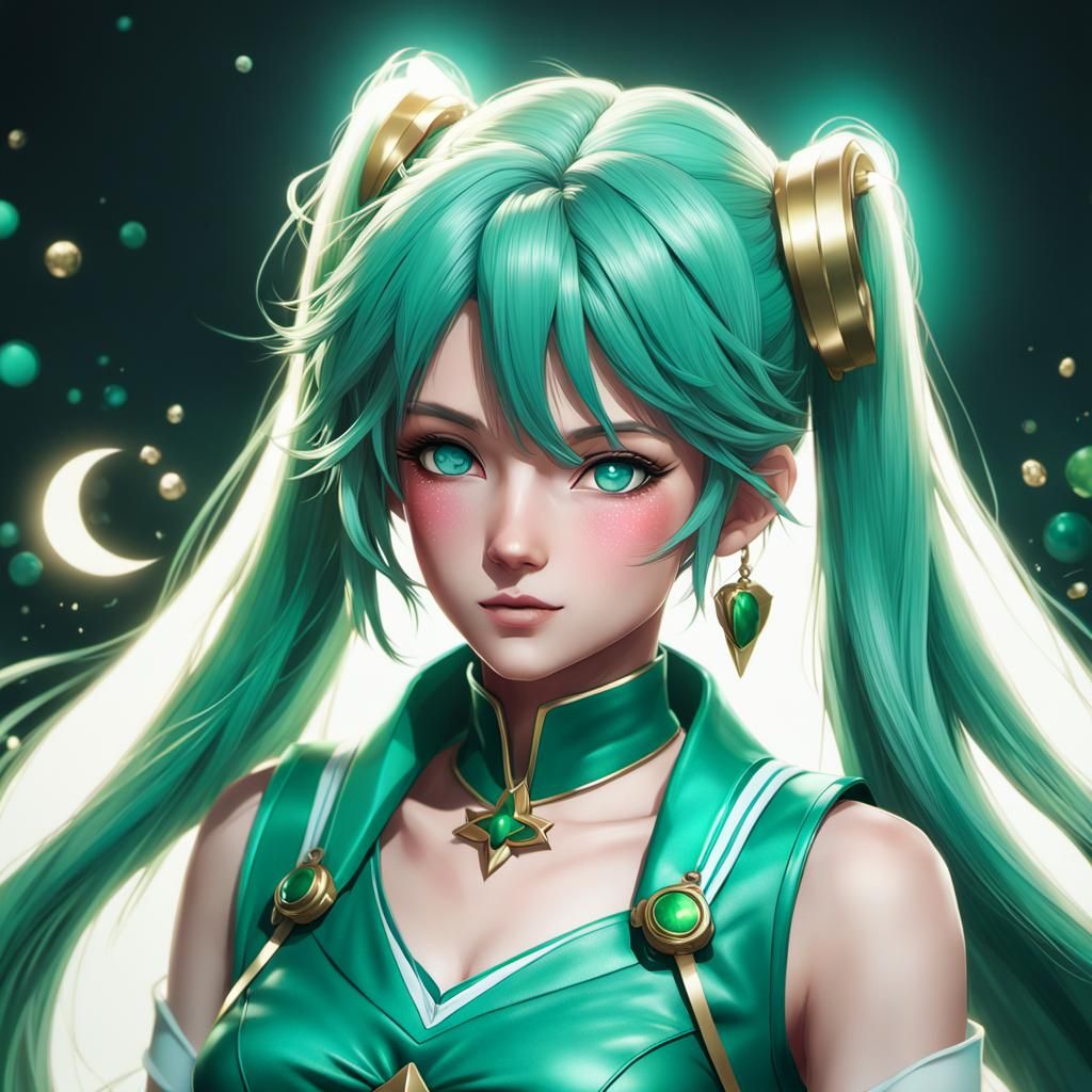 Sailor Jupiter Hatsune Miku Portrait
