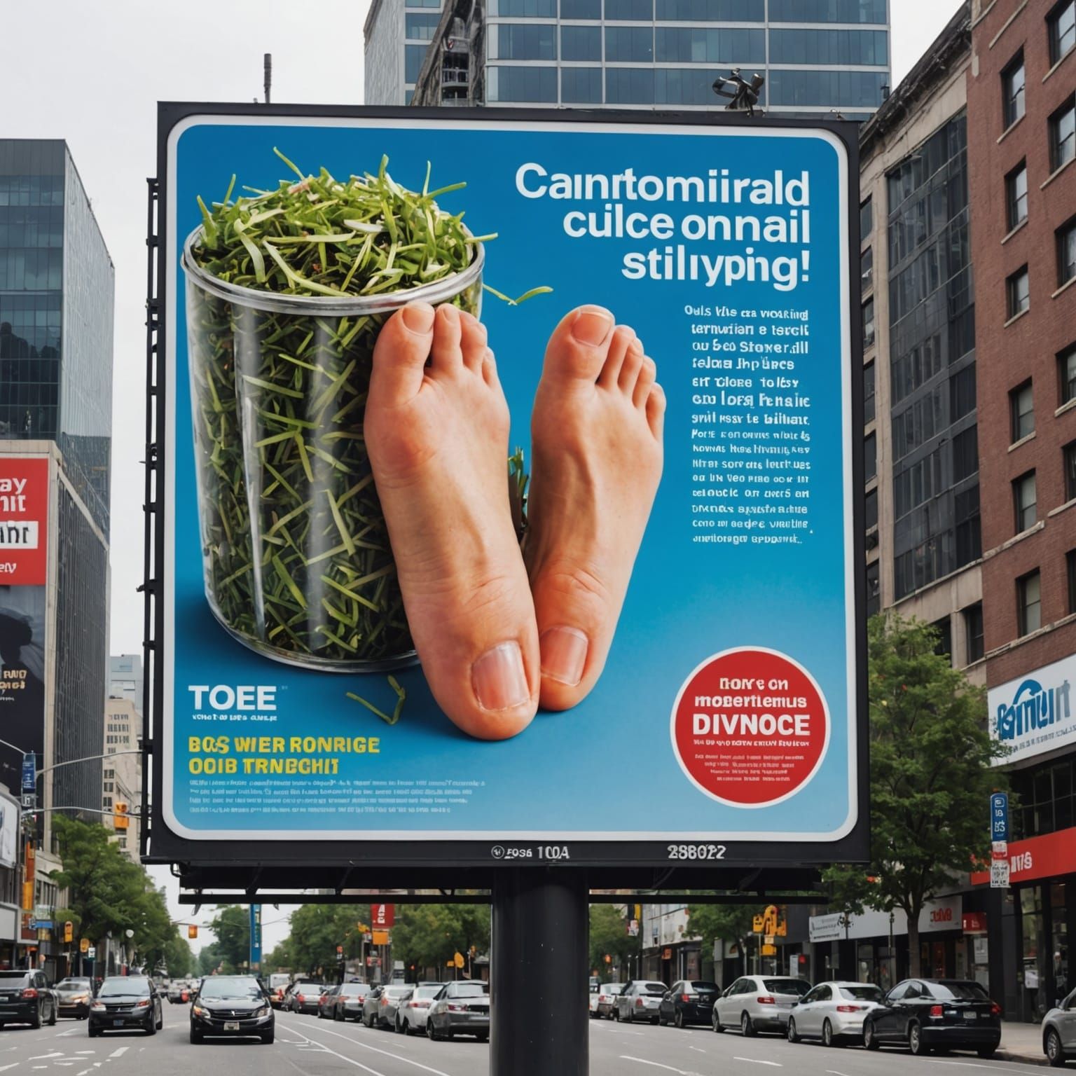 Gross Can Filled with Toenail Clippings Billboard