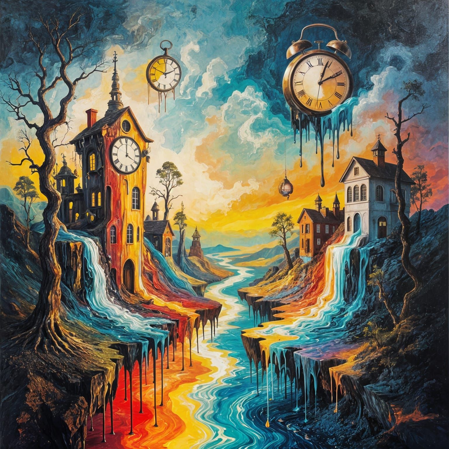 Surreal Melting Landscape