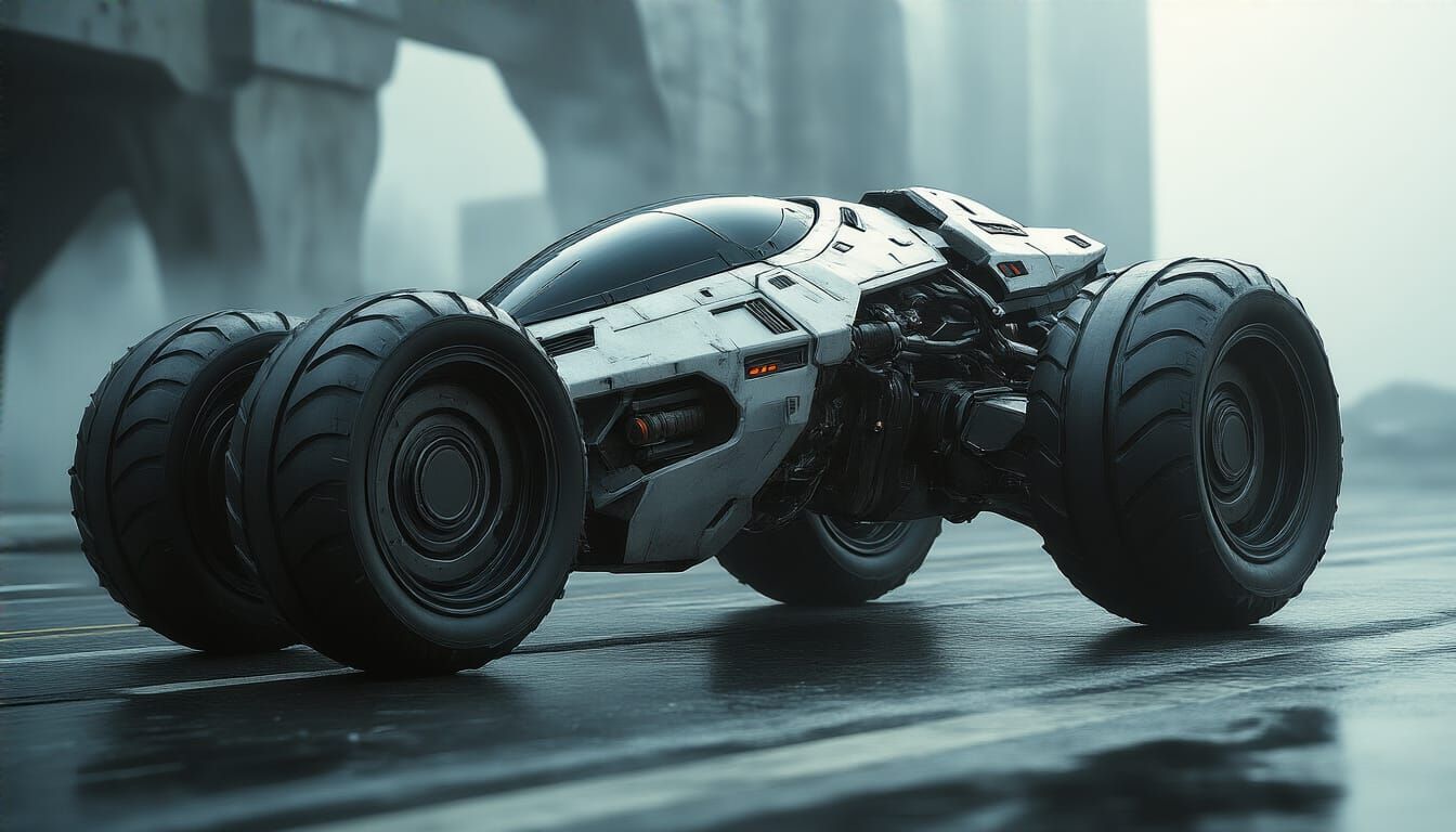 Futuristic Armored Attack Trike Rendered in Unreal Engine