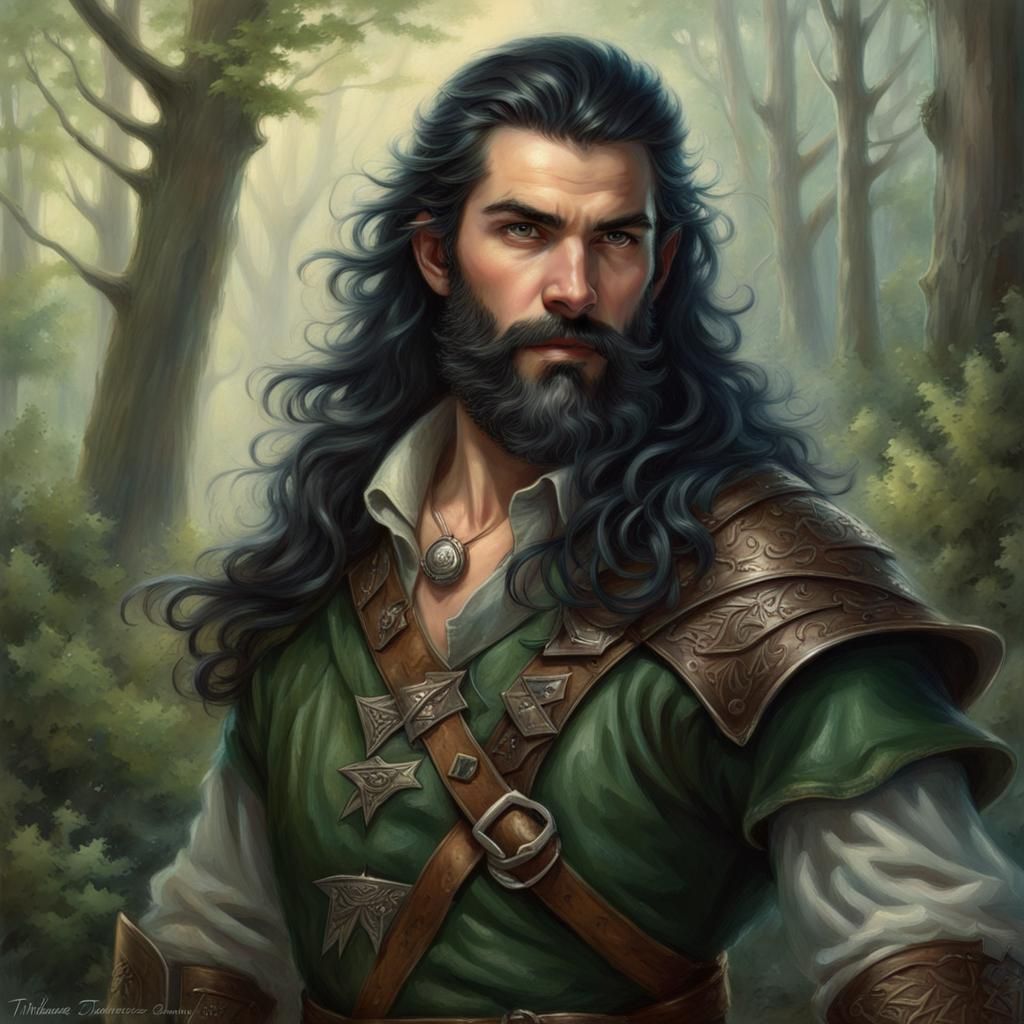 Elf Ranger Portrait in Ethereal Fantasy Style