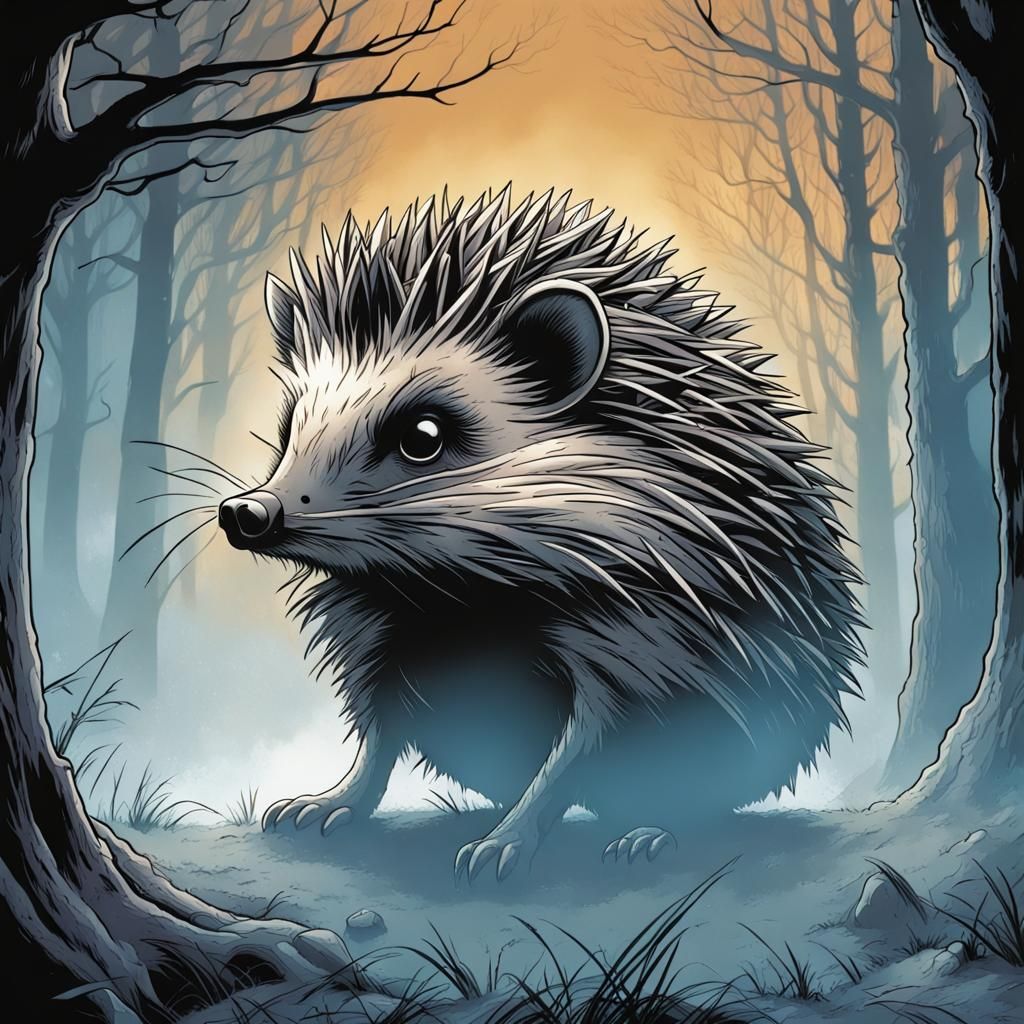 Hedgehog in Fog: Comic Book Art