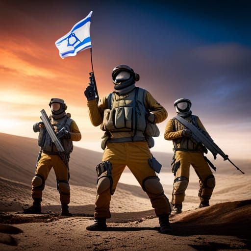 Israeli Soldiers in Israel: Detailed Matte Painting