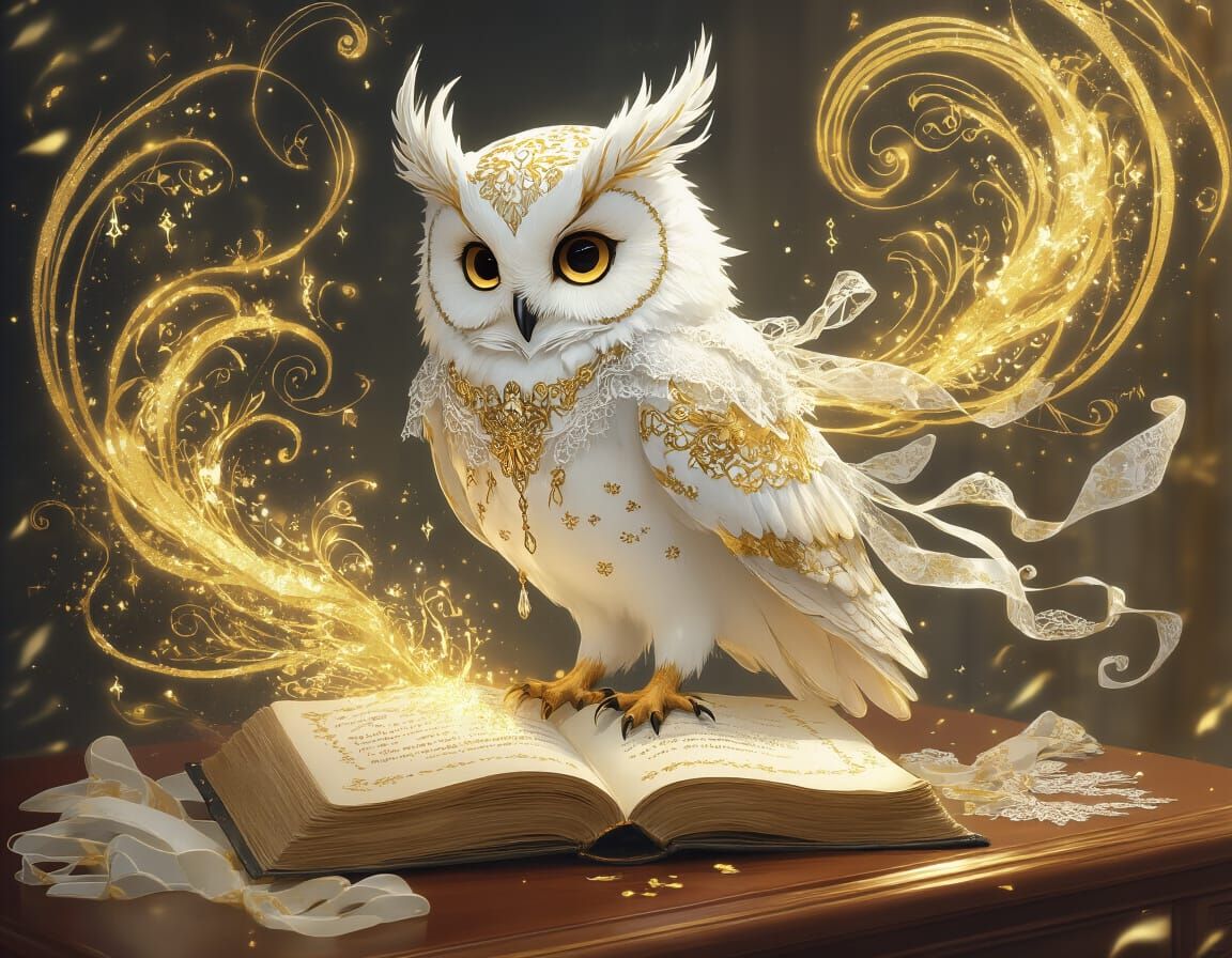 Anthropomorphic Owl Instructor in Anime Style