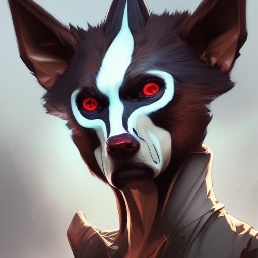 Detailed Kubrow Portrait in Hyperdetailed Style