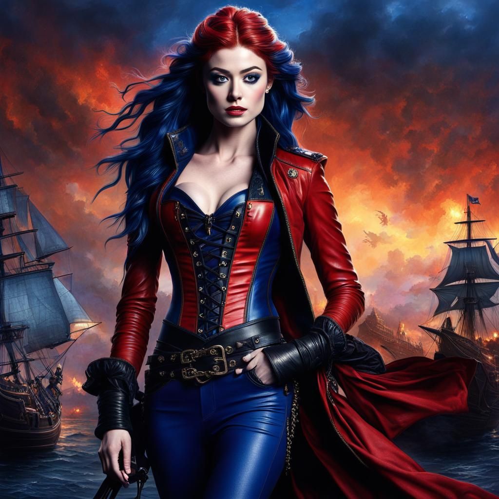 Katherine McNamara as Pirate in Leather Corset