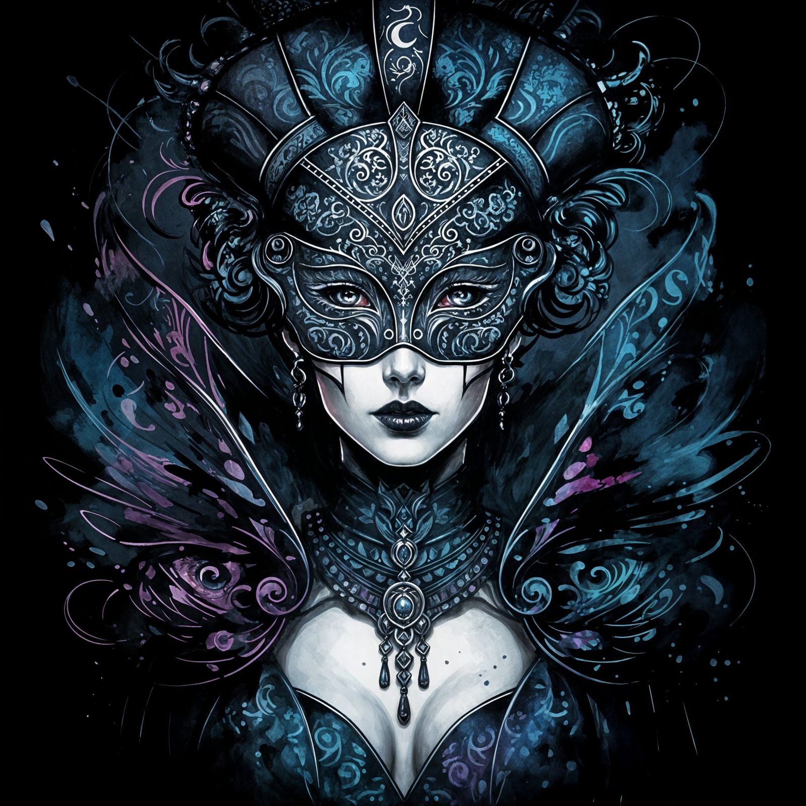 Gorgeous Priestess of the Goddess of Deception and Night