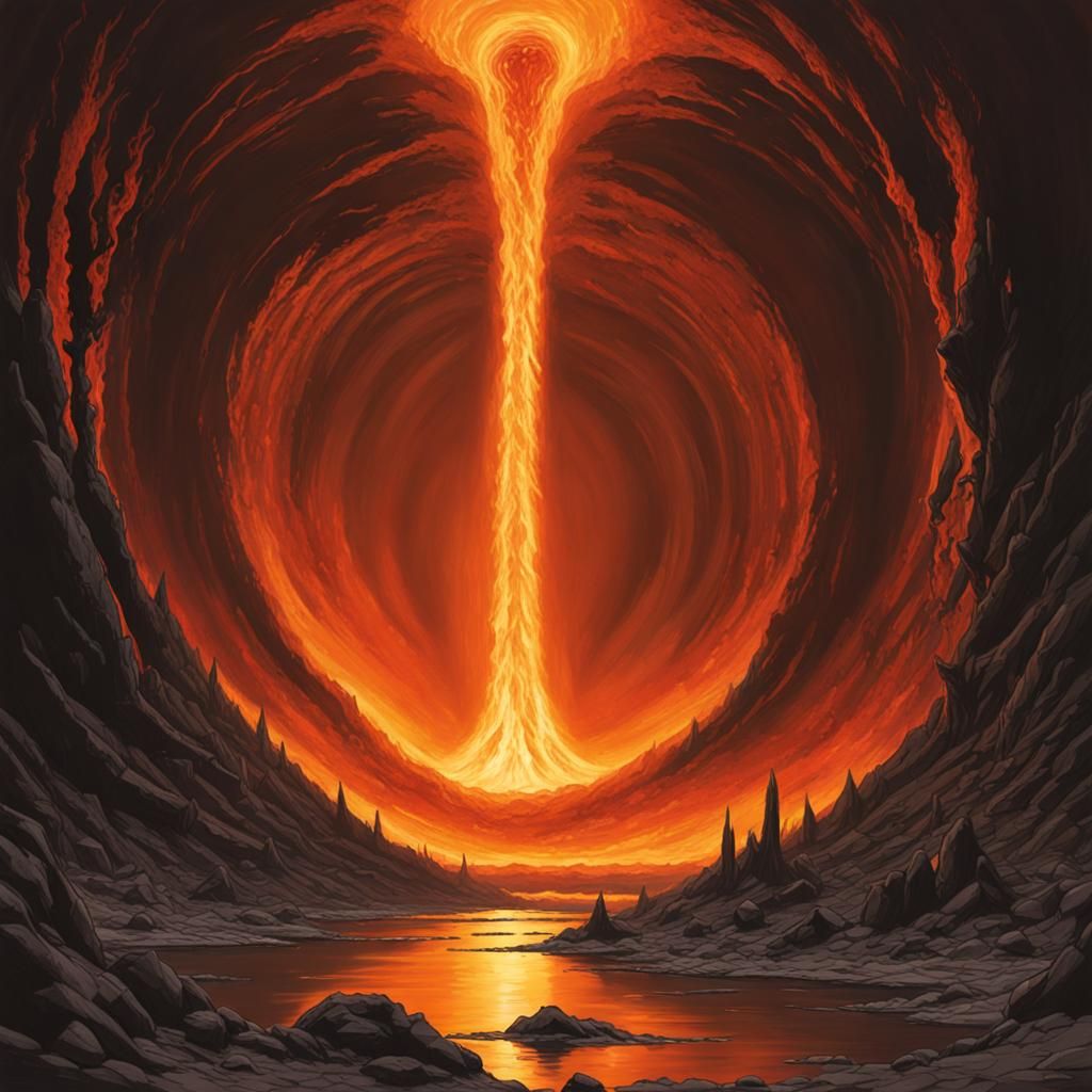 Journey to Earth's Core: Sinister Digital Art