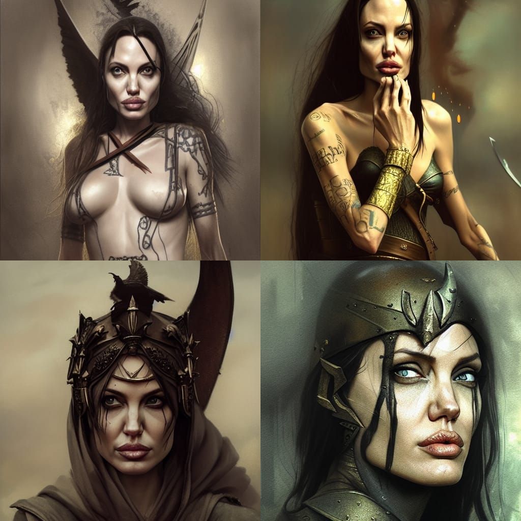 Angelina Jolie as Lord of the Rings Warrior