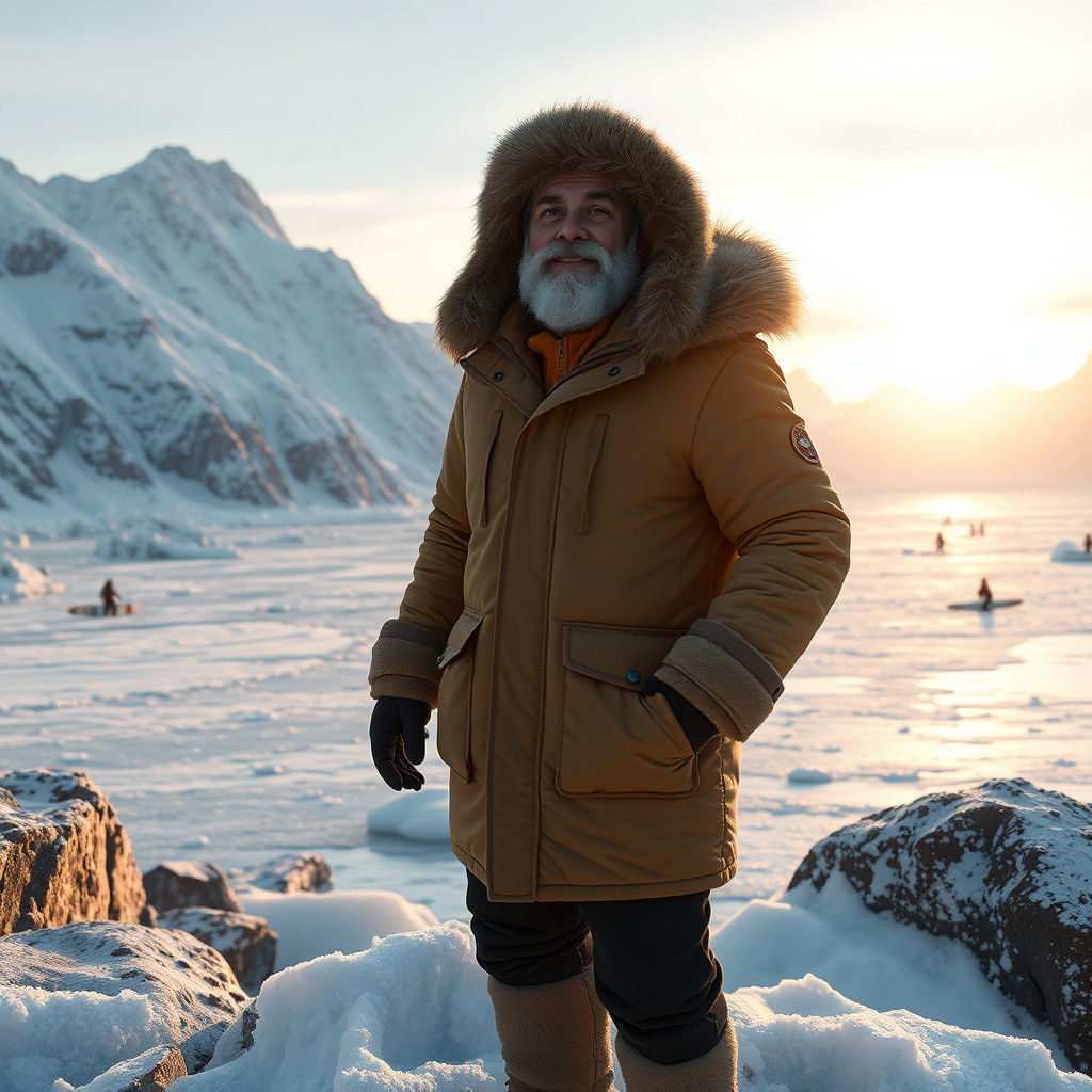 Winter Melon at Frozen Fjord: 8k Digital Rendering