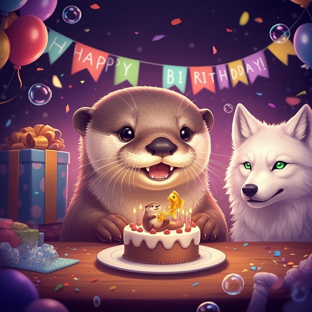 Happy birthday, Baby Otter! (@MagdaleneChan)
