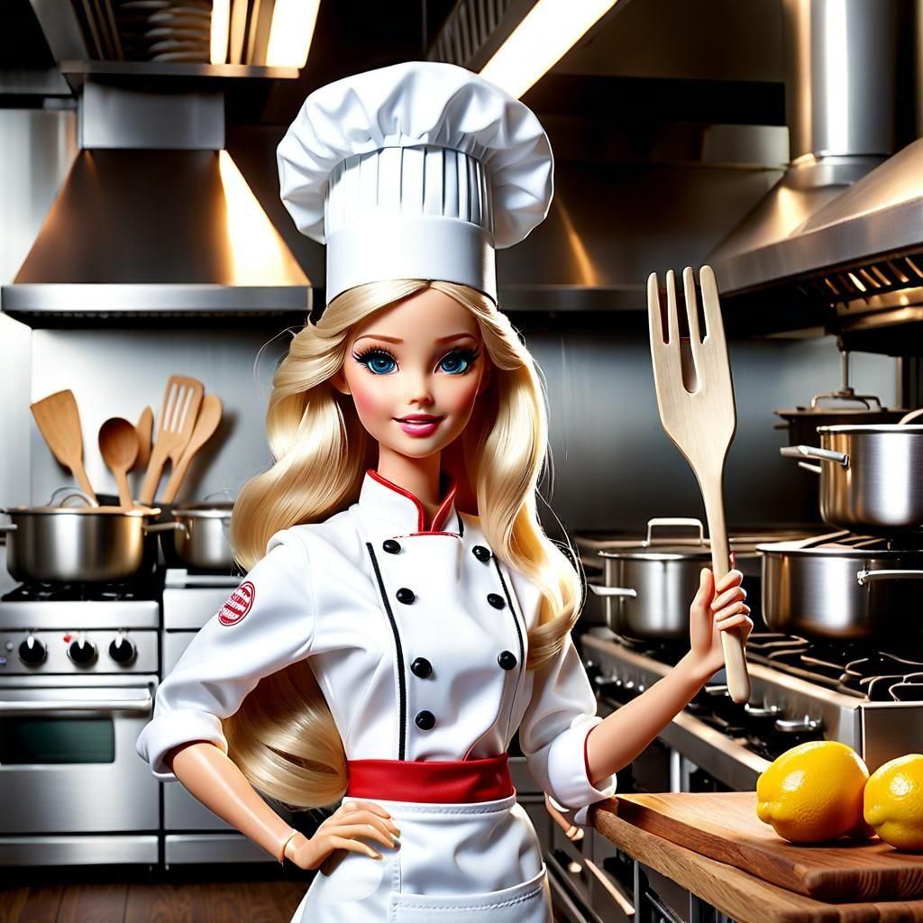 Barbie Chef in Sergio Toppi Comic Style