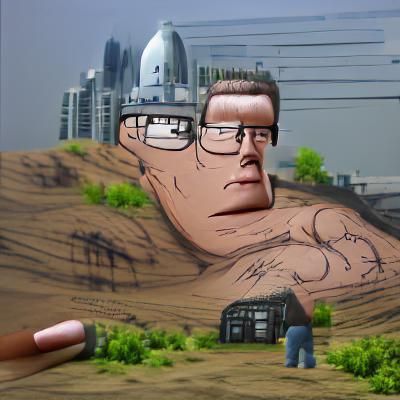 Berserk Hank Hill Detailed Matte Painting