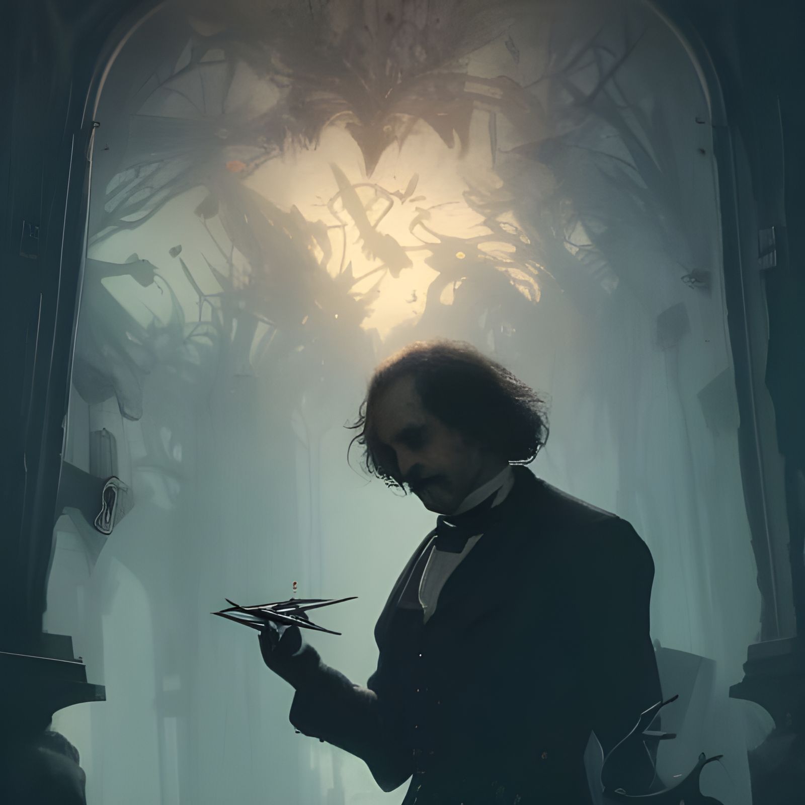 Edgar Allan Poe Dark Fantasy Concept Art