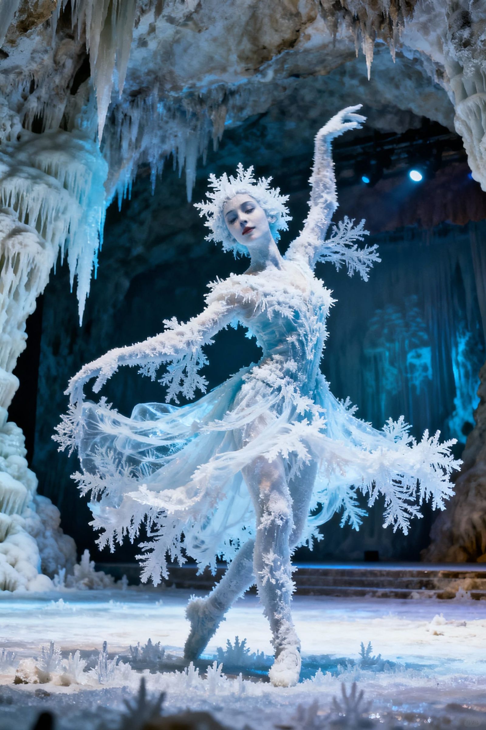Fairytale Frostwork Anthodite Speleothem Dancer
