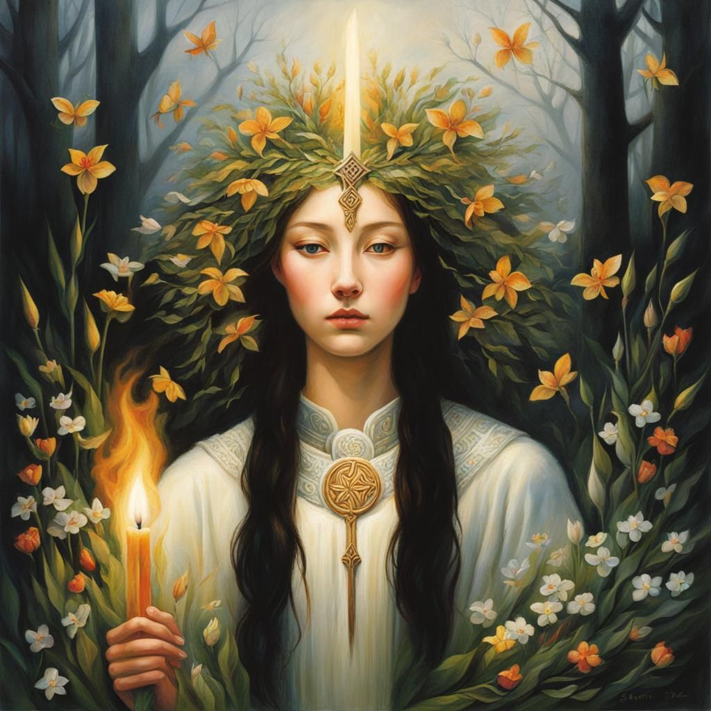 Imbolc Festival in the Style of Shen Zhou