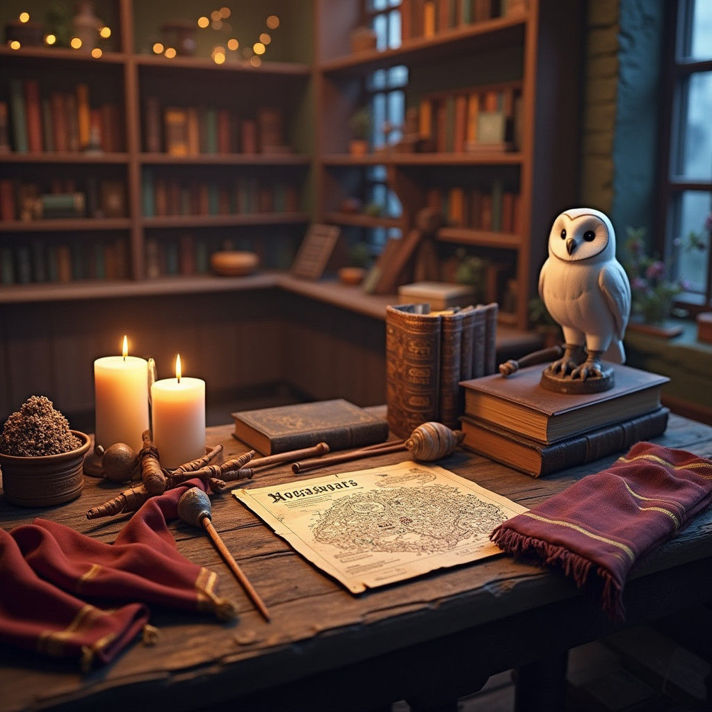 Magical Harry Potter Merchandise Display