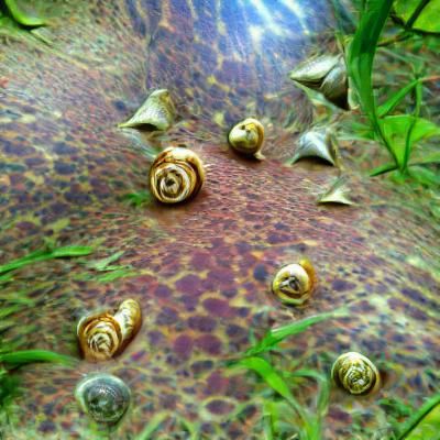 Hypnotic Snail Shells: AI Generated Image