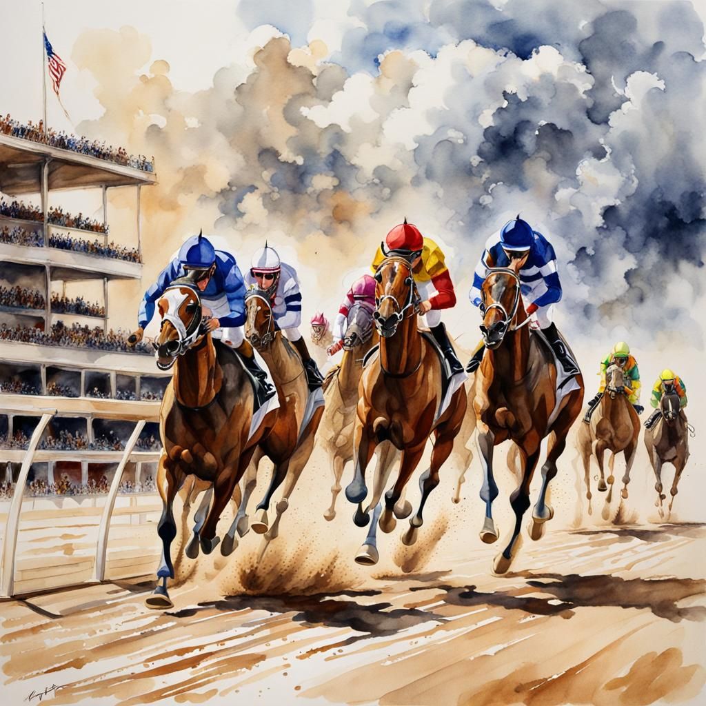 Crowds cheer on their horse