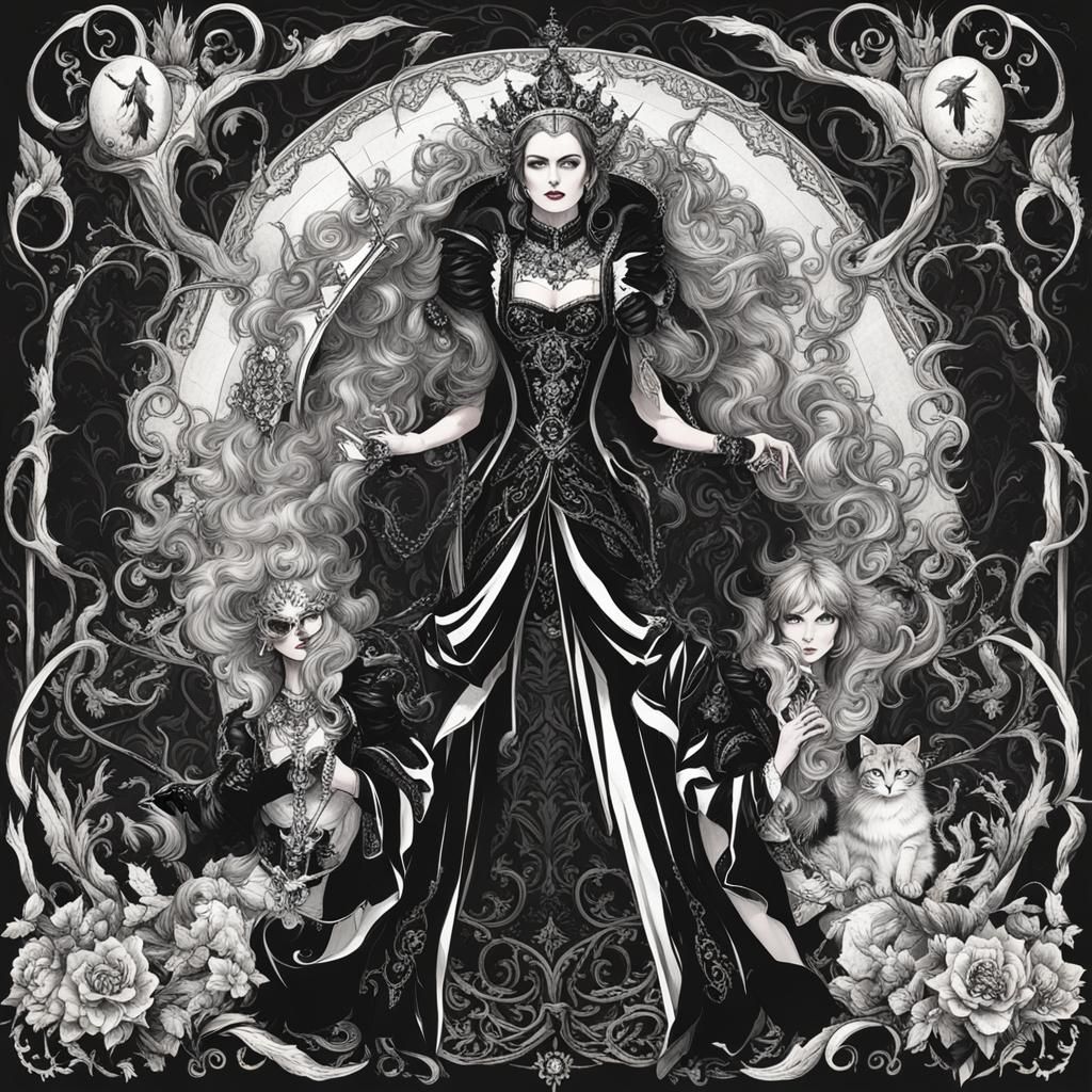 Queen of Sin: Decadent AI Art Portrait