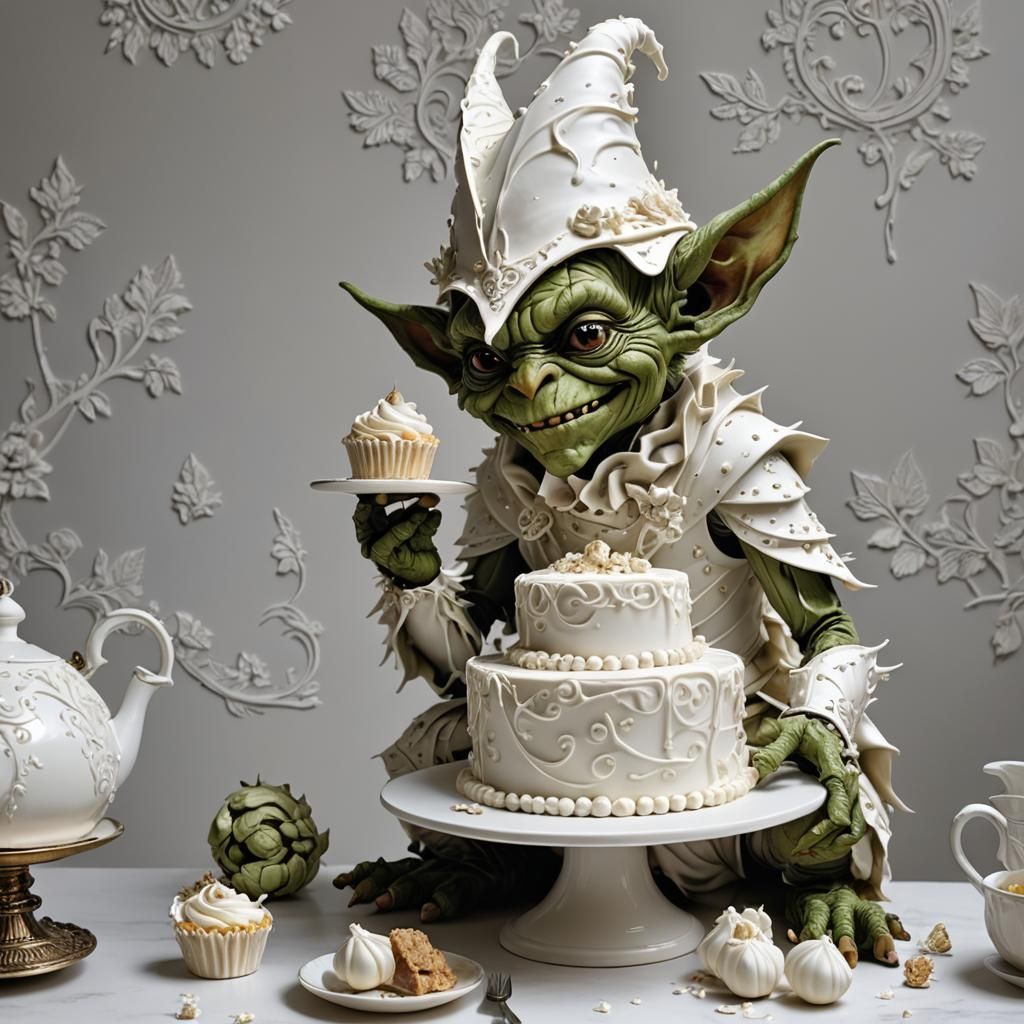 Goblin in Wedding Cake Costume, Rackham Style