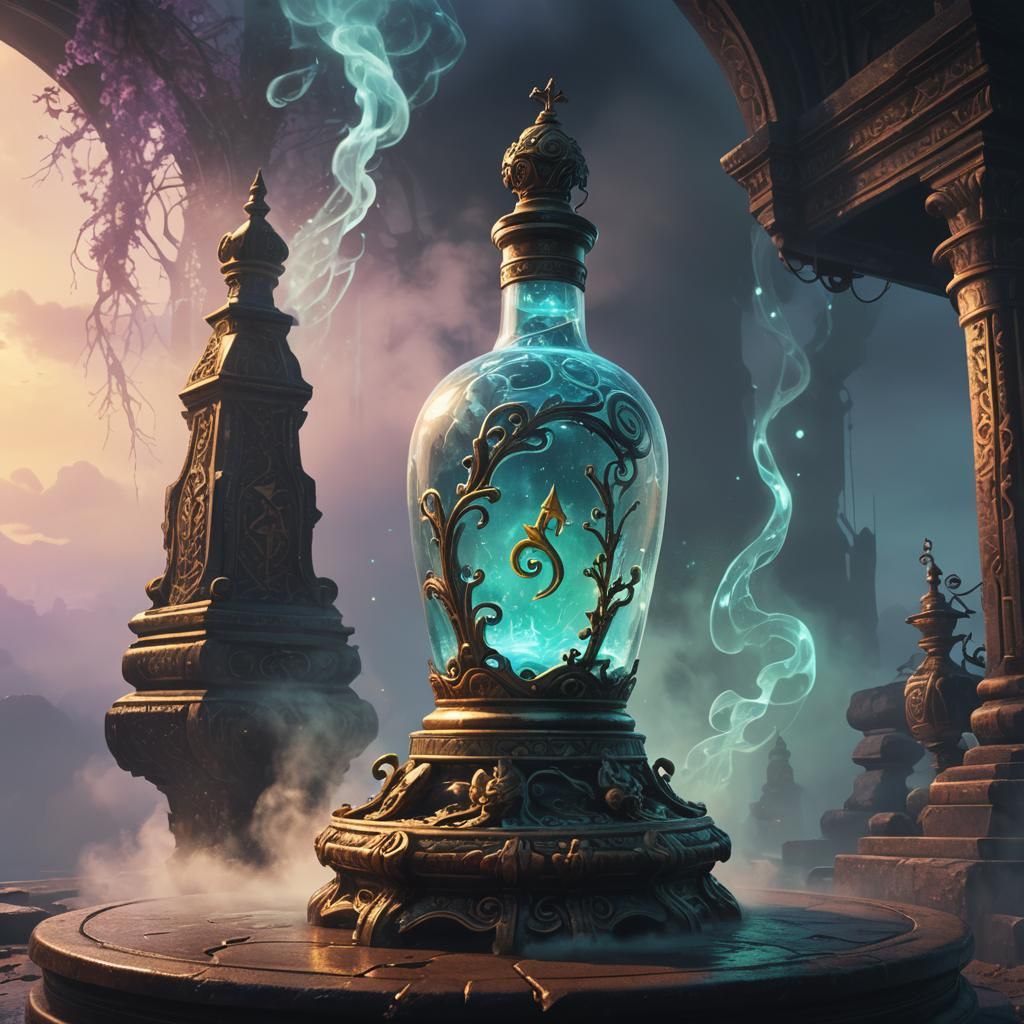 Enchanting Magical Bottle Concept Art