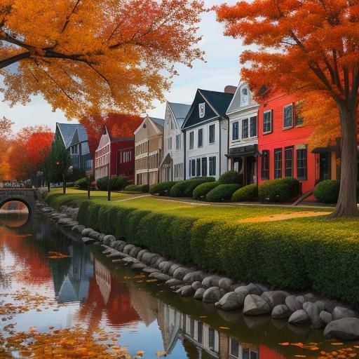 Old Town Alexandria Virginia in Hyperreal Autumn