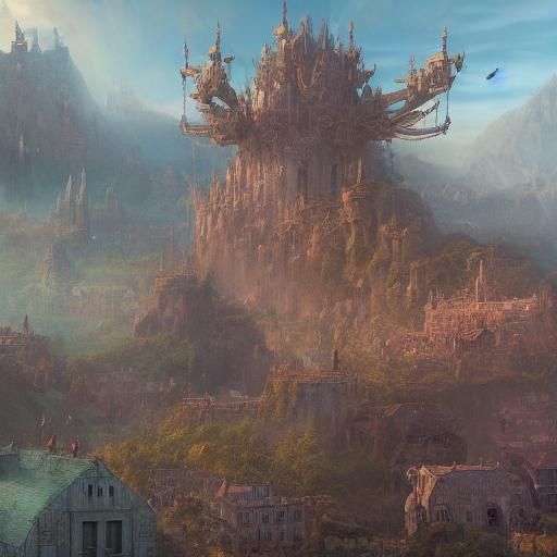 Fantastical Treasure in Detailed Matte Painting