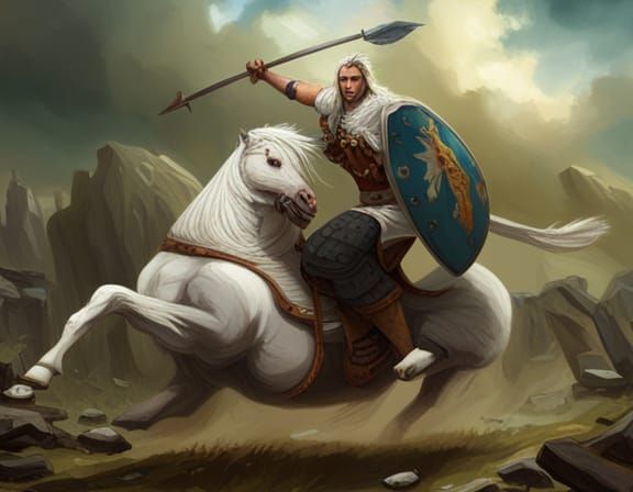 Barbarian King Battles Demonic Boar