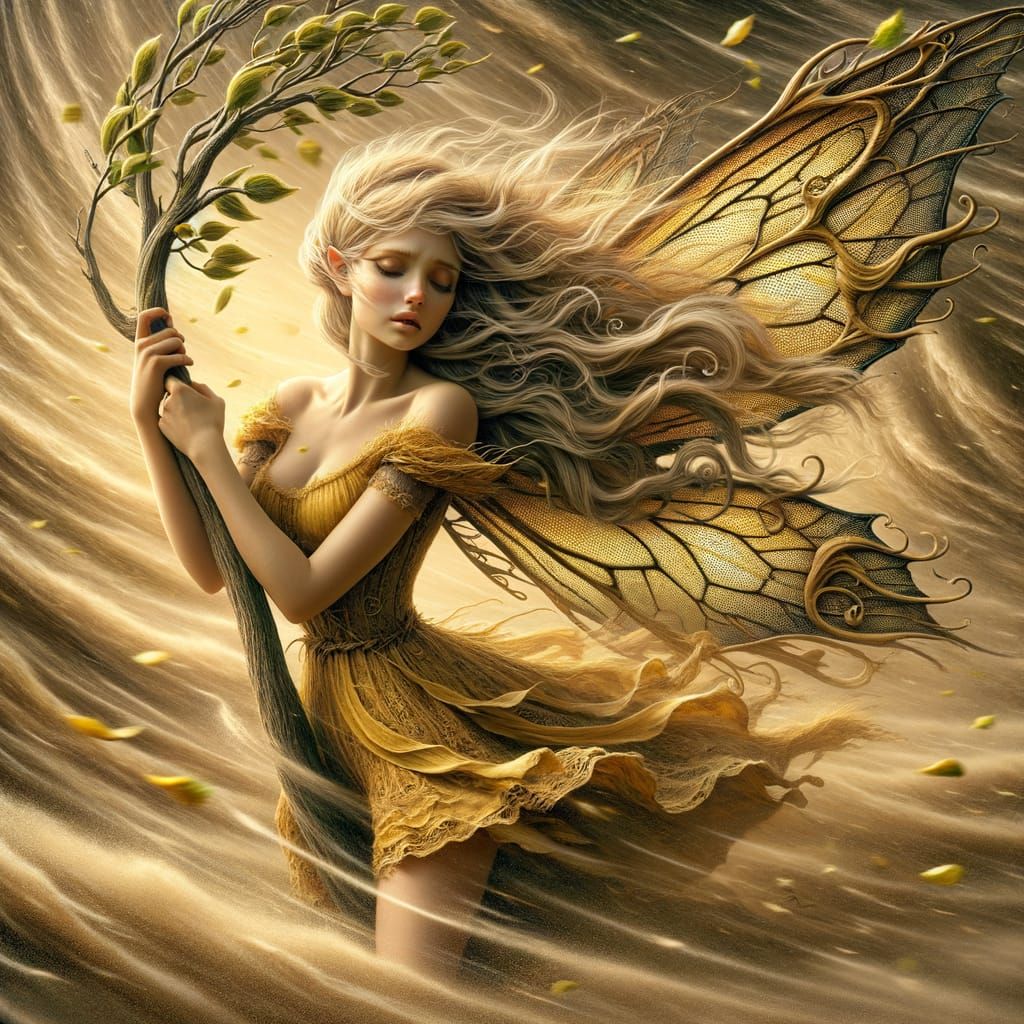 Faerie Guardian Amidst Epic Storm