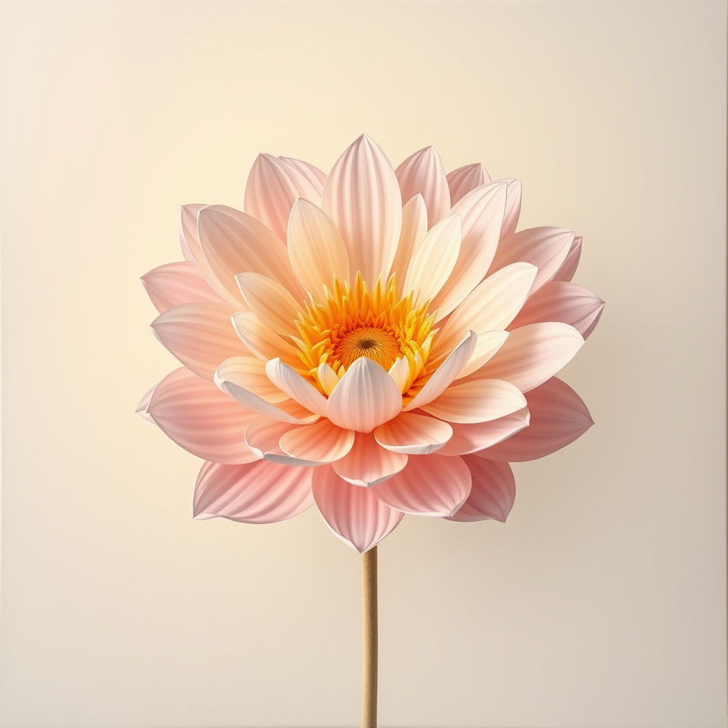 Minimalist Flower in Style of Agnes Martin and Frank Stella